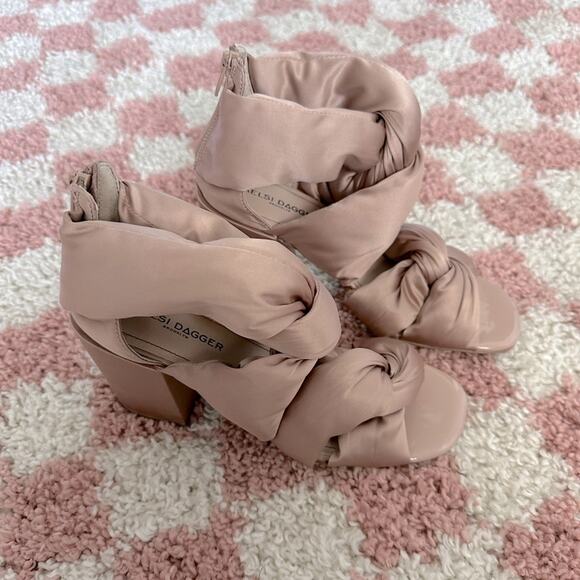 Kelsi Dagger Brooklyn Maddox Knotted Satin Heels-7 - Picture 8 of 13